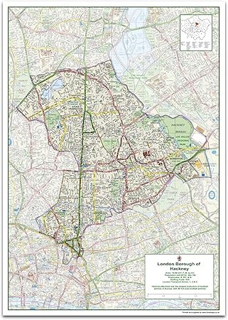 London Borough Of Hackney Map London Borough Of Hackney Map - Size 84.1 X 118.9 Cm : Amazon.co.uk:  Stationery & Office Supplies