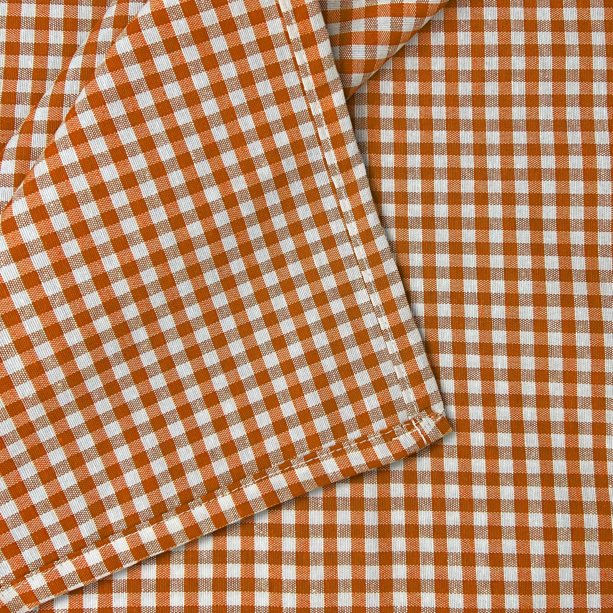 Martina Home Nappe avec Revêtement en Téflon Motif Petits Carreaux Vichy Orange 240 x 140 cm
