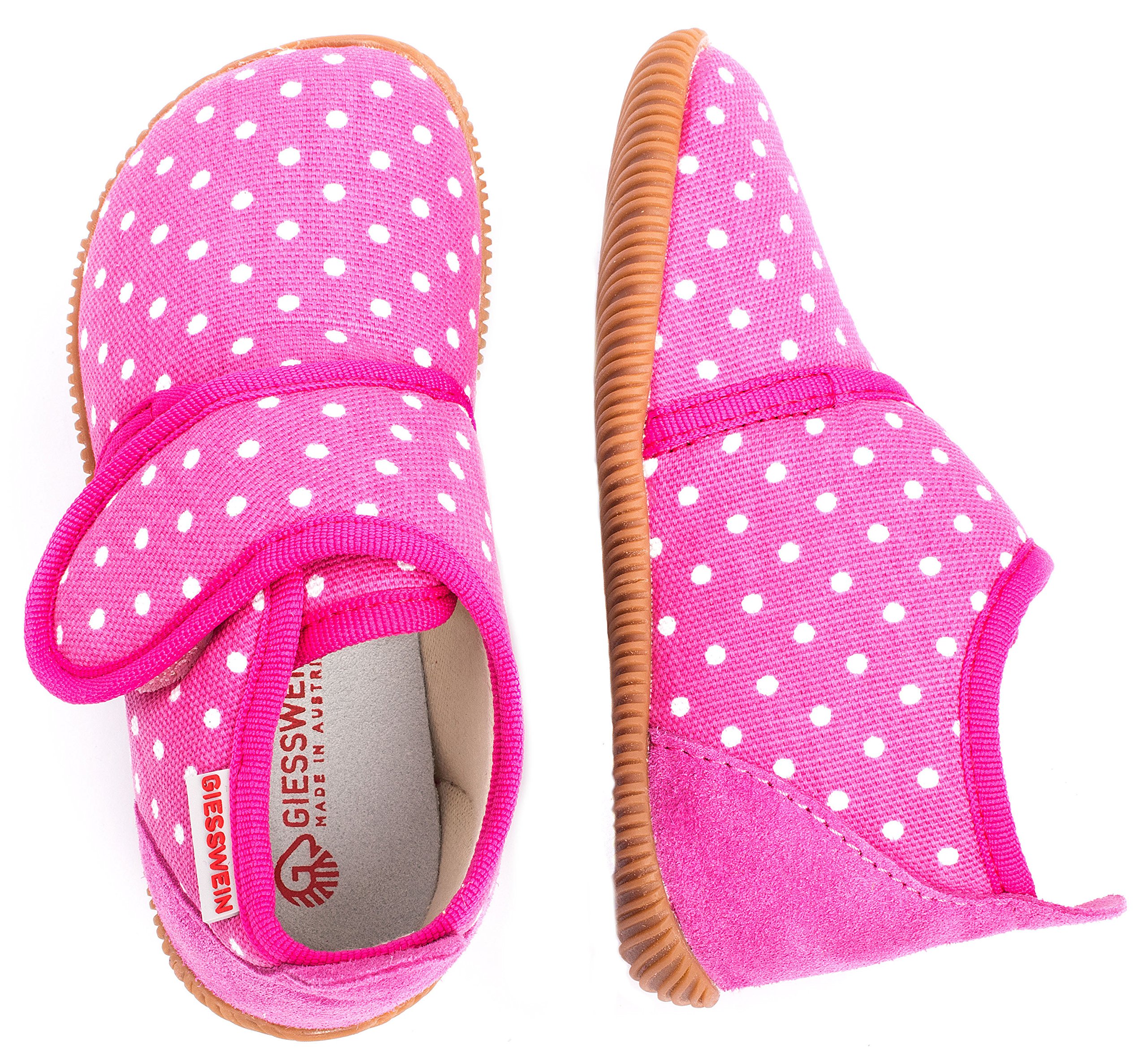 Giesswein Pantofola - Scarpine baby antiscivolo | Scarpe primi passi e per l'asilo per bambine – pantofole con chiusura a strappo, morbide e sicure