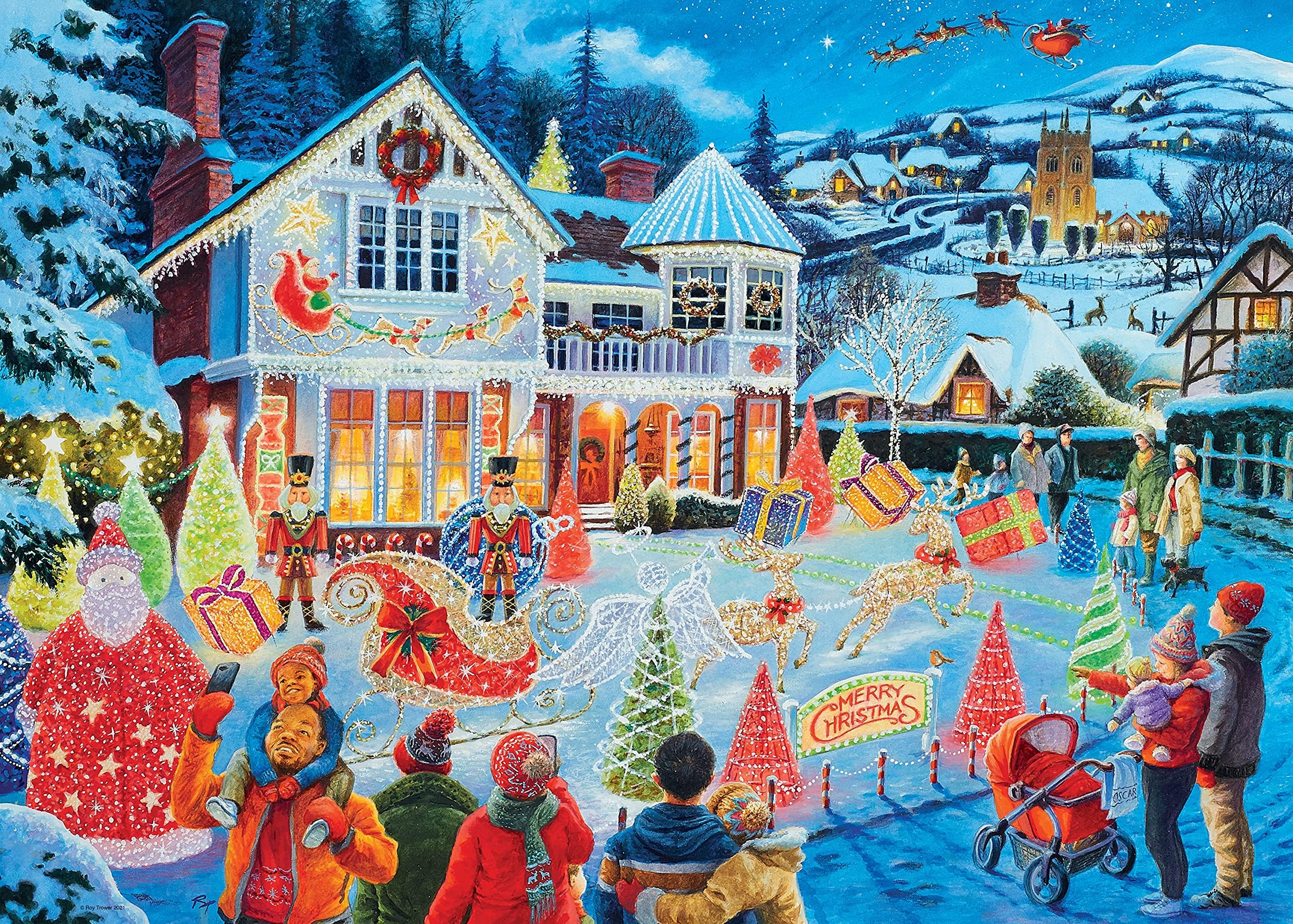 Christmas House Special Edition 1000 Piece Jigsaw Puzzles for Adults & Kids Age 12 Years Up