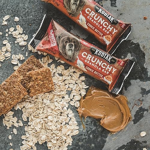 Miniatura 4 de Kodiak Cakes Barritas crujientes de granola, mantequilla de galletas, alta proteína, 100% granos integrales, 1 caja con 6 bolsas (12 barras)