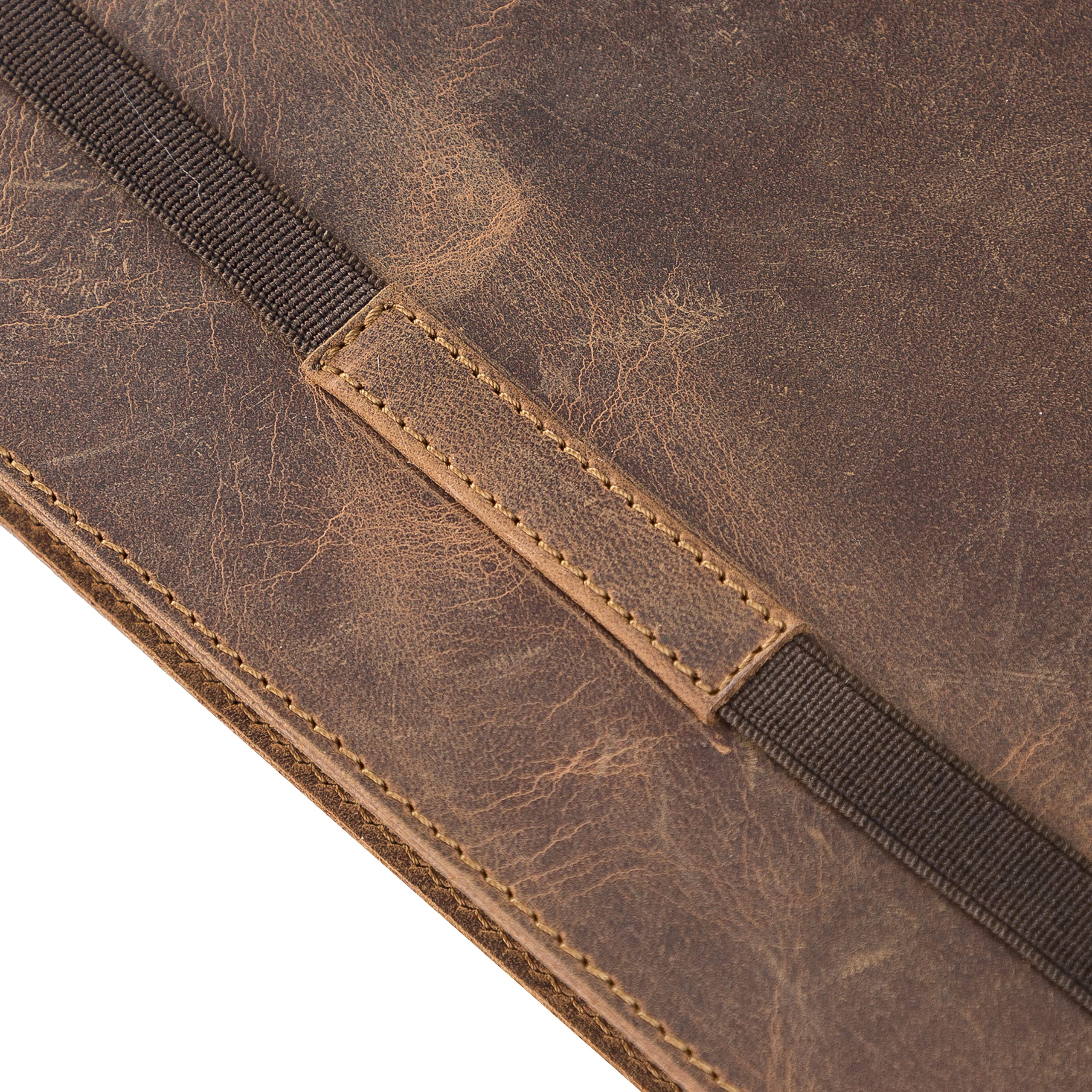 A5 Notizbuch Leder inkl. Buch - Nachfüllbares Reisetagebuch aus Handgefertigtem Echtleder Perfekt als Tagebuch, Notebook, Skizzenbuch oder Lebensplaner Leather Journal DIN A5 22x15cm in Vintage Braun