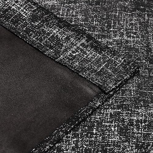 Miniatura 10 de Cortinas rosas brillantes para oscurecer la habitación, cortinas metálicas de lujo, 70% opacas, de 63 pulgadas, elegantes cortinas rosas plateadas