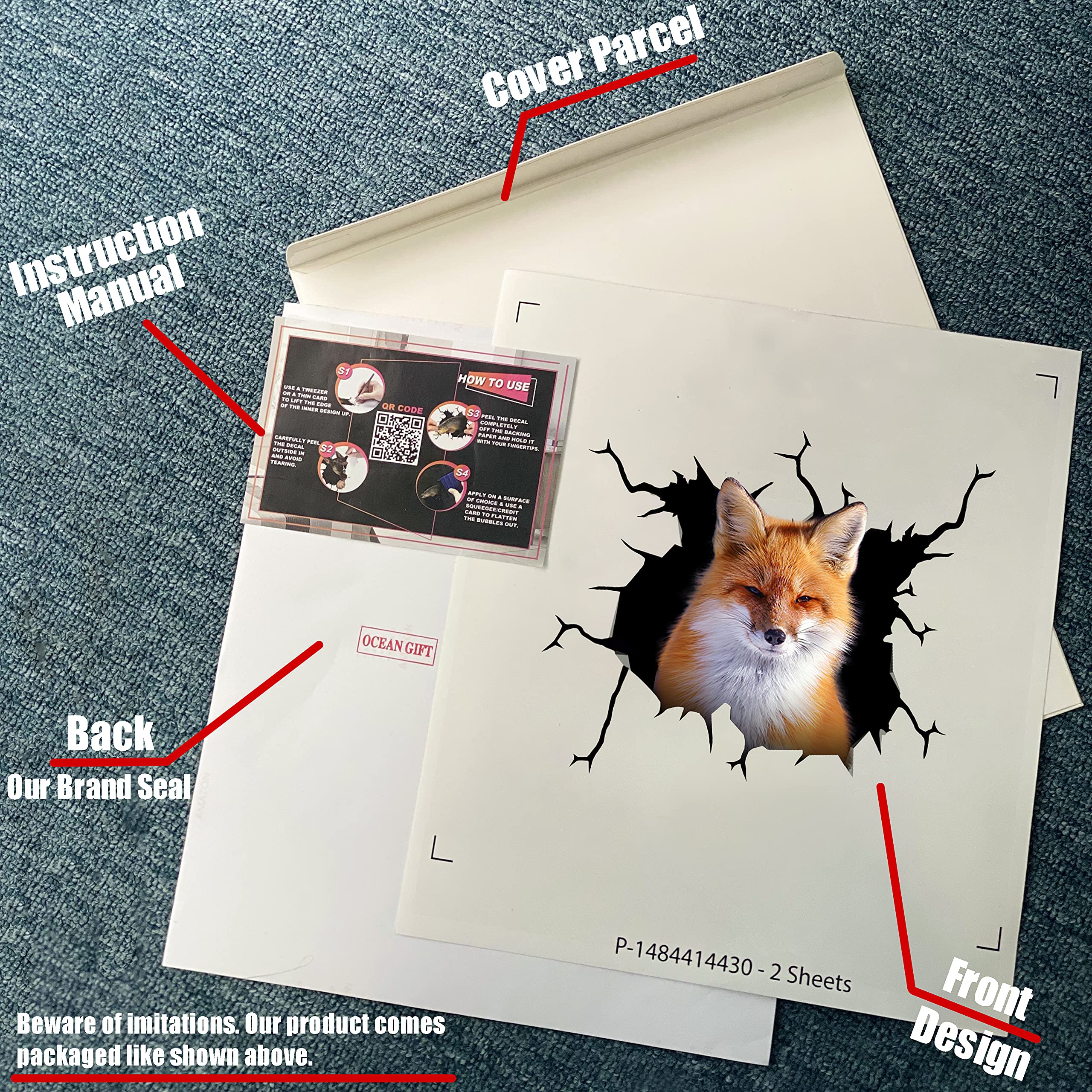 Autocollant Vinyle Galarian Ponyta – 7 X 5,8 Pouces – Blanc – RFGraphics – Neuf