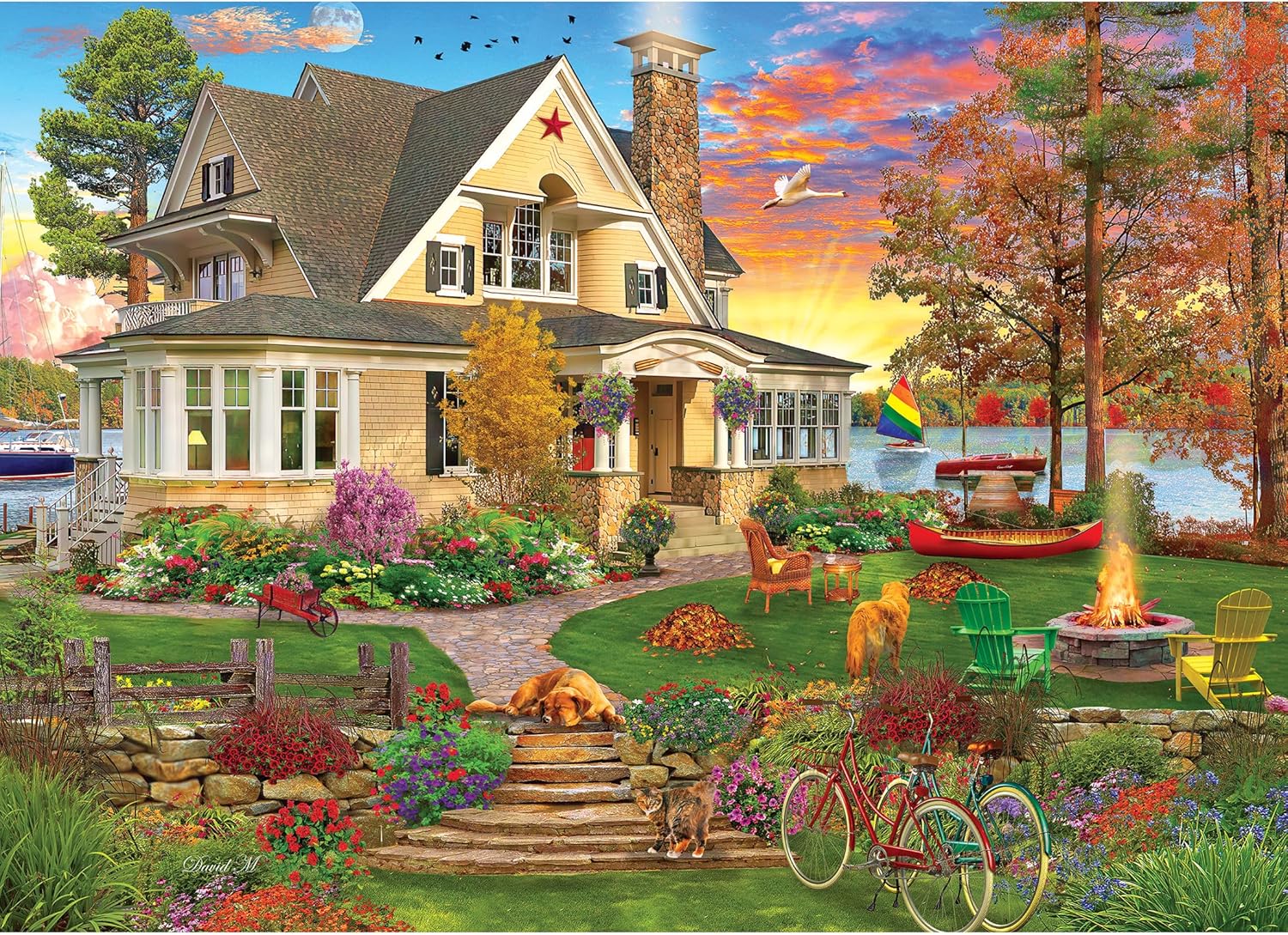 RoseArt Kodak Cork Lakeside Home 1000 Piece Jigsaw