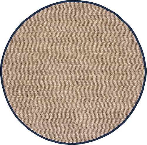Miniatura 300 de Safavieh Colección de fibra natural NF115P - Alfombra (fibra natural), color gris, Fibras naturales beige, (Natural/Beige),Natural/Negro,Natural