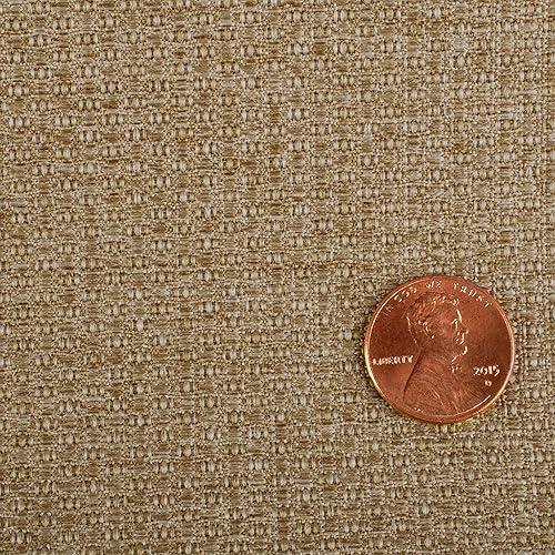 Miniatura 2 de Tela para tapicería de lino sintético sólido de 55 pulgadas de ancho, color marrón Perry (arena), 15 yardas