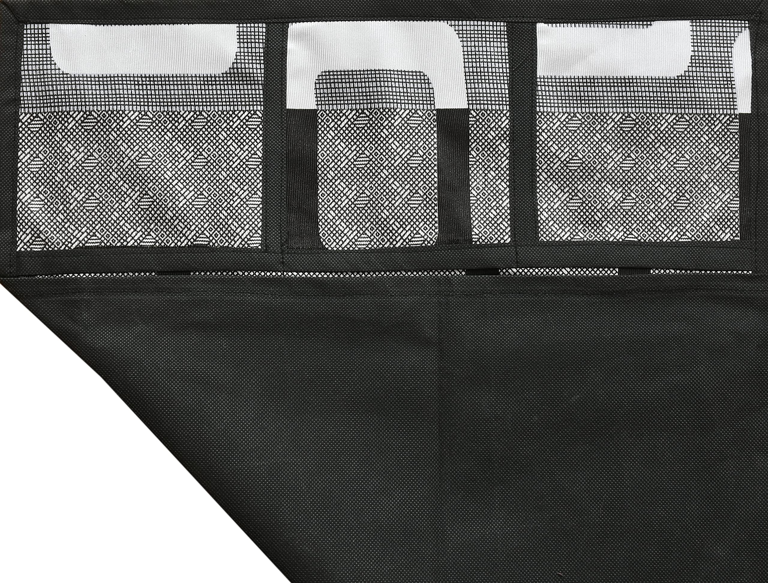 Woah Hand Block Printed Floral Cotton Fridge Top Cover with Utility Pocket | Fits Standard Refrigerator Top (21 x 39 Inch) (Grey Box) 2