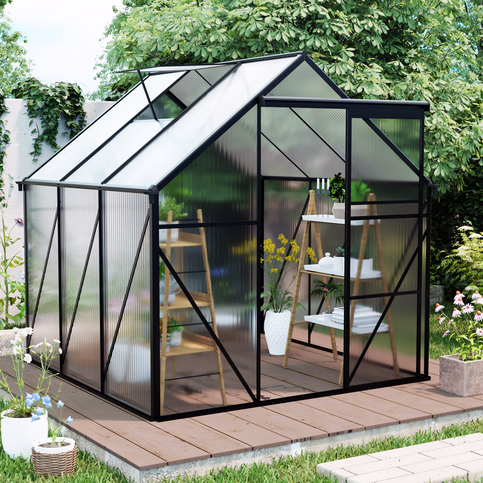 Amazon.com : 6'x6' Polycarbonate Greenhouse for Outdoors, Heavy
