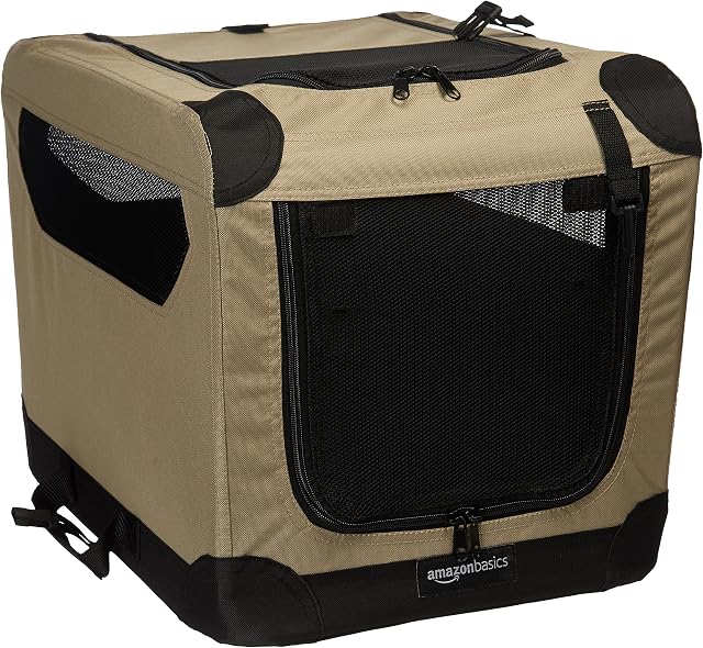 Amazon Basics Folding Soft Dog Crate, 21"
