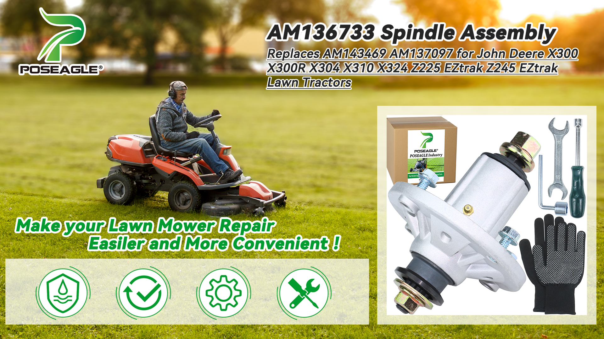 YA−MAN GR13W Amazon.com : POSEAGLE AM136733 Spindle Assembly Replaces John