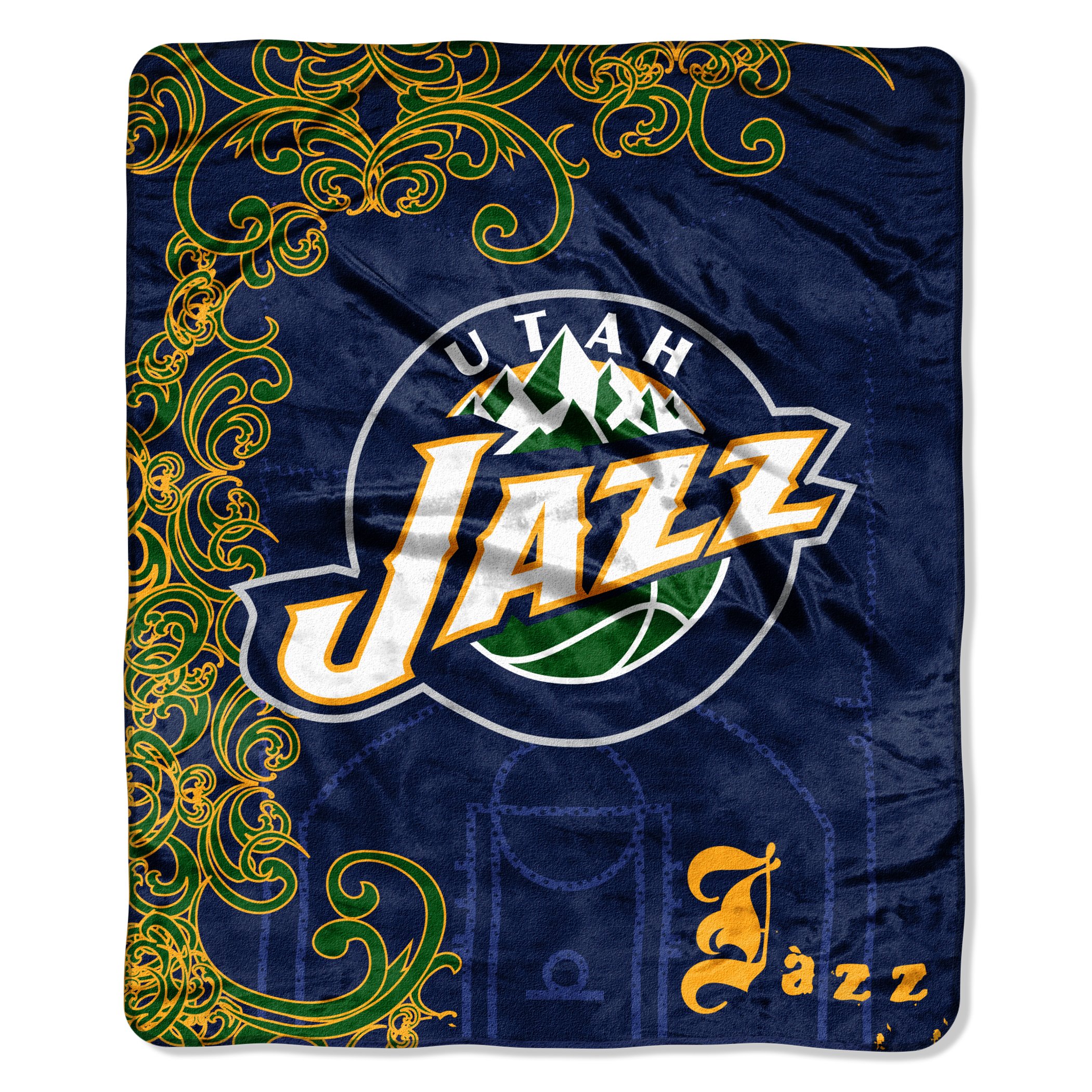 NBA Utah Jazz Micro Raschel Throw Blanket, Street Edge Design