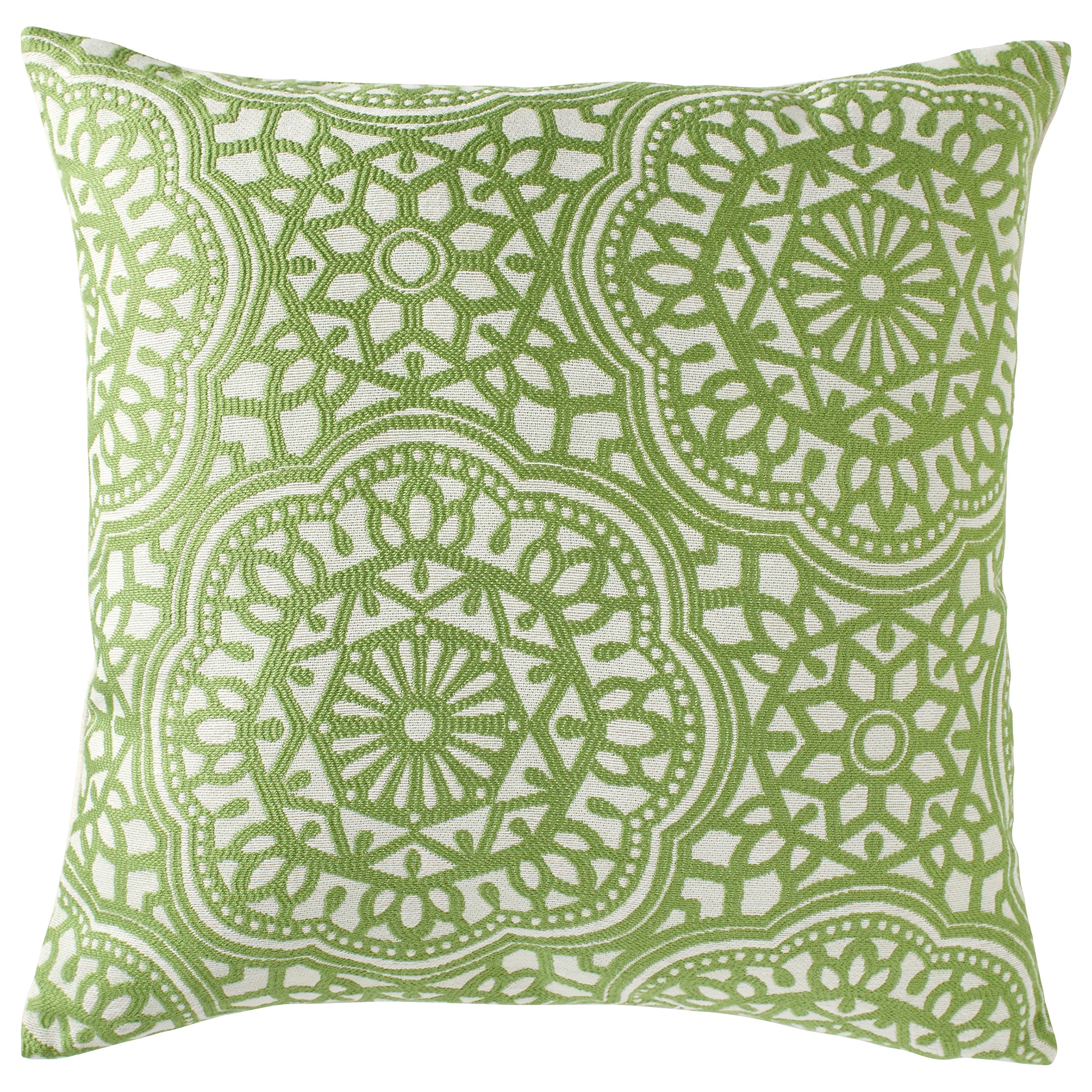 Amazon Brand – Stone & Beam Medallion Decorative Throw Pillow, 17" x 17", Peridot