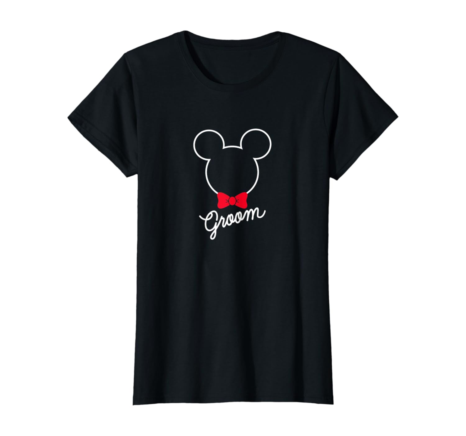Amazon Com Disney Mickey Mouse Bowtie Groom Wedding T Shirt Clothing