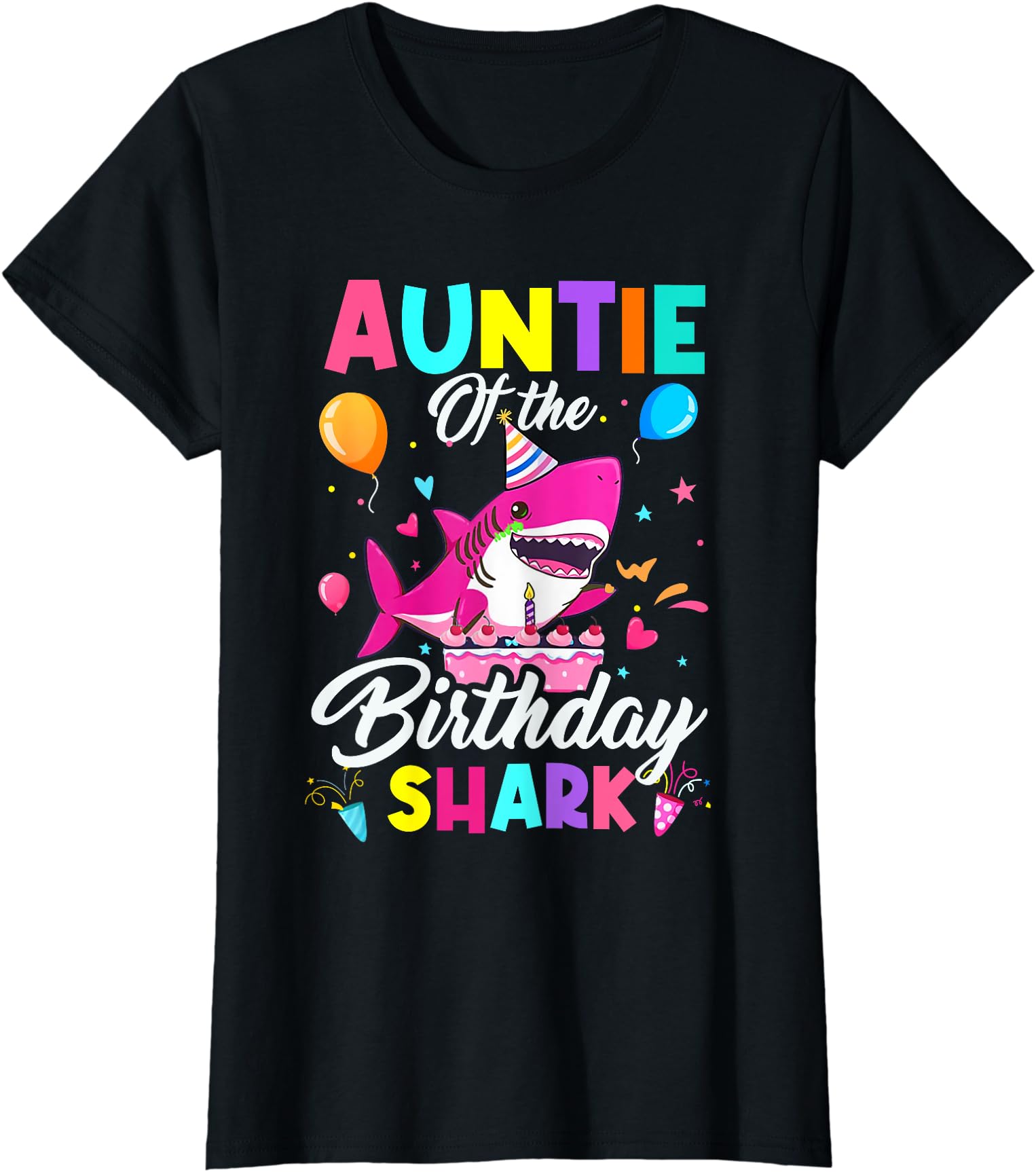 Auntie Of The Shark Birthday Boy Girl Party Family Group Shirts