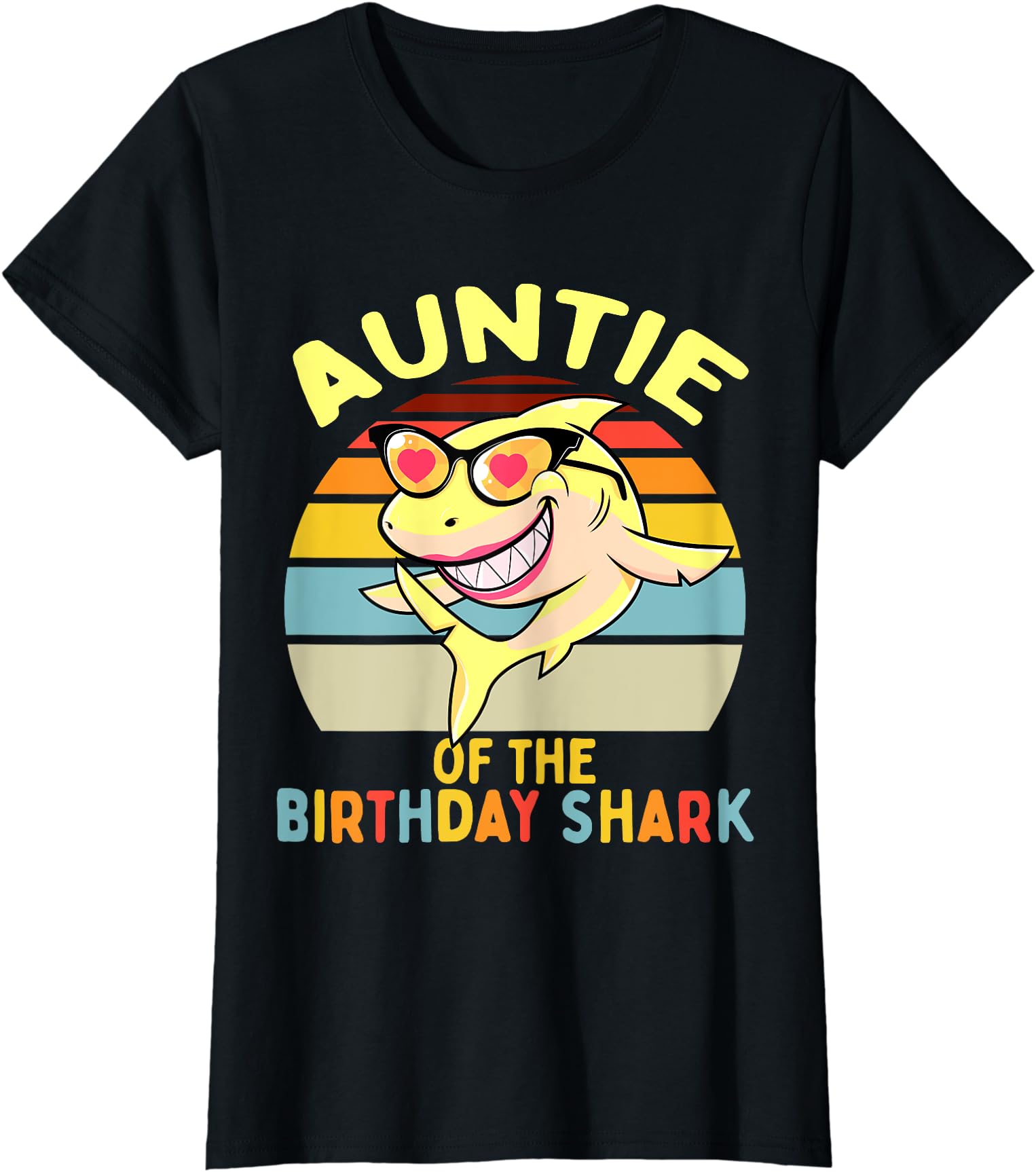 Auntie of the Shark Birthday Aunt Matching Family T-Shirt