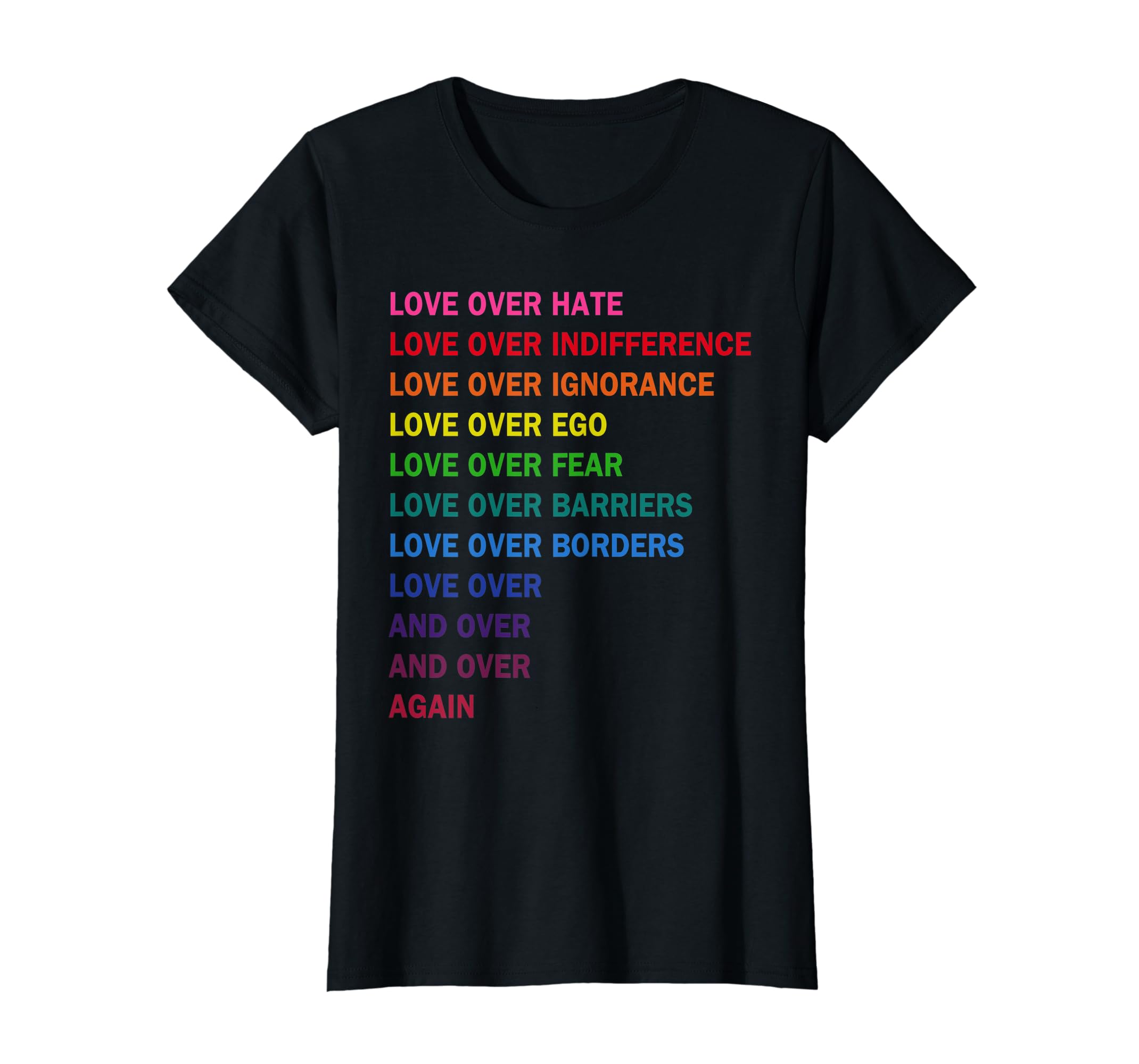 Amazon.com: hate, over love over ... tshirt indifference love