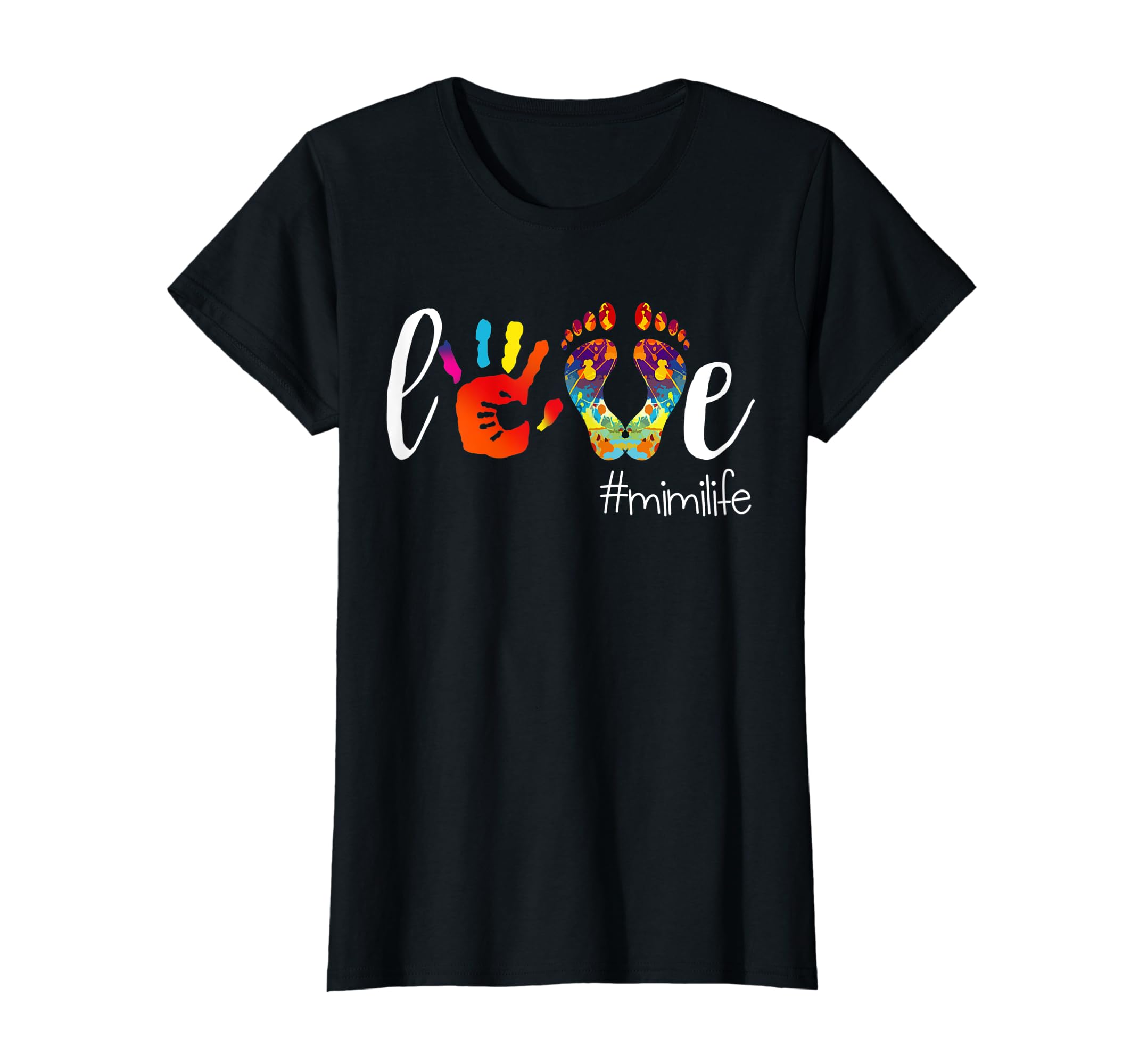 Tshirt Life Love Mimi Womens Colorful