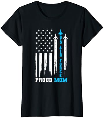 Womens Proud US Air Power Mother Rocket America Flag Mom’s Day T-Shirt