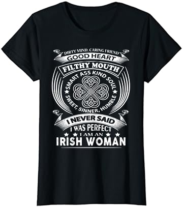 Womens Cool Irish Girl Pleasure Celtic Cross St. Patrick’s Day Present T-Shirt