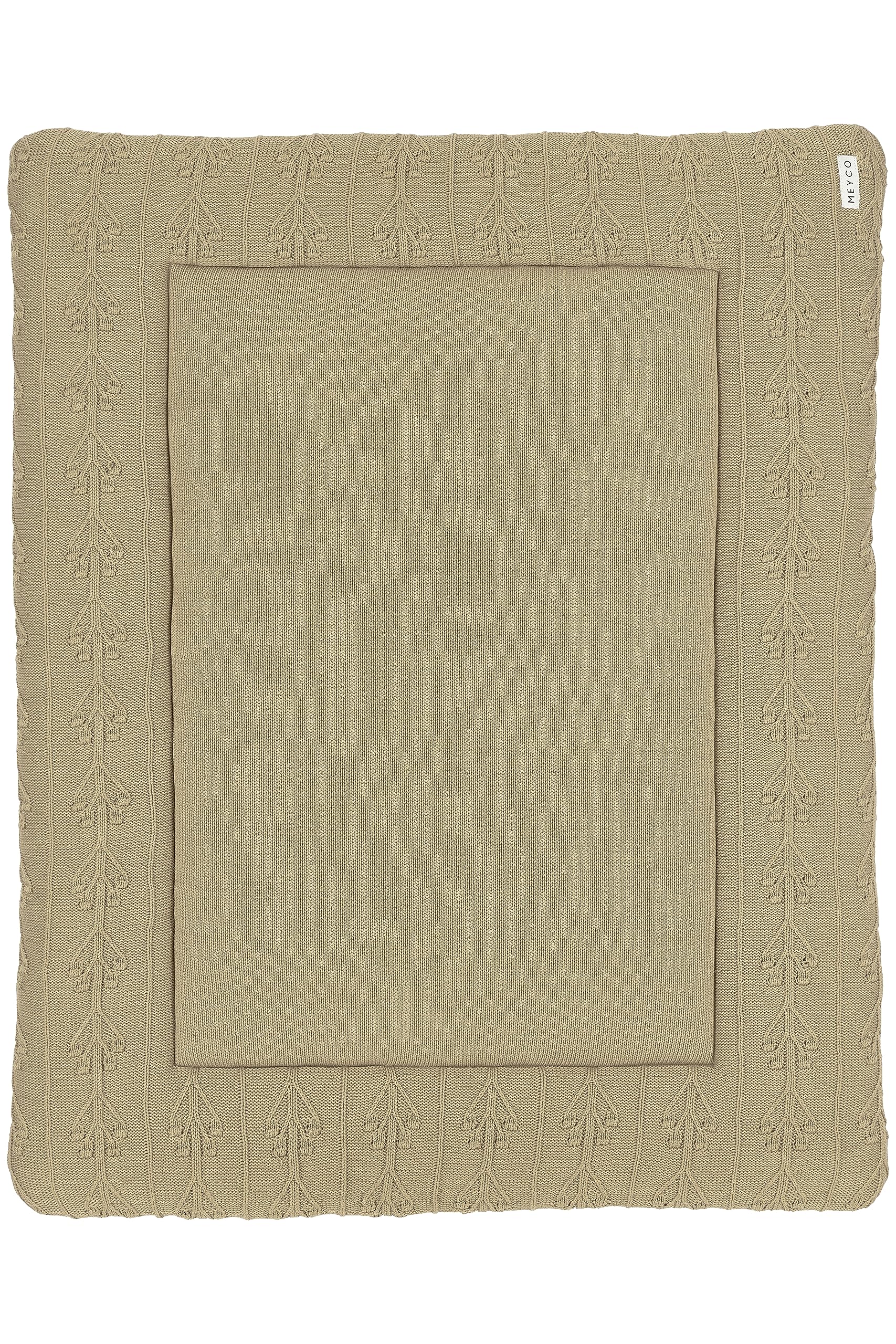 Tapis de parc 77 x 97 cm double face coton velours Meyco Baby Romantic Flower taupe