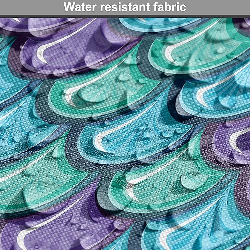 Miniatura 250 de Ambesonne The Yard - Tela de hibisco de flores tropicales en tonos de la vida real, tela decorativa para tapicería, cestas de almacenamiento