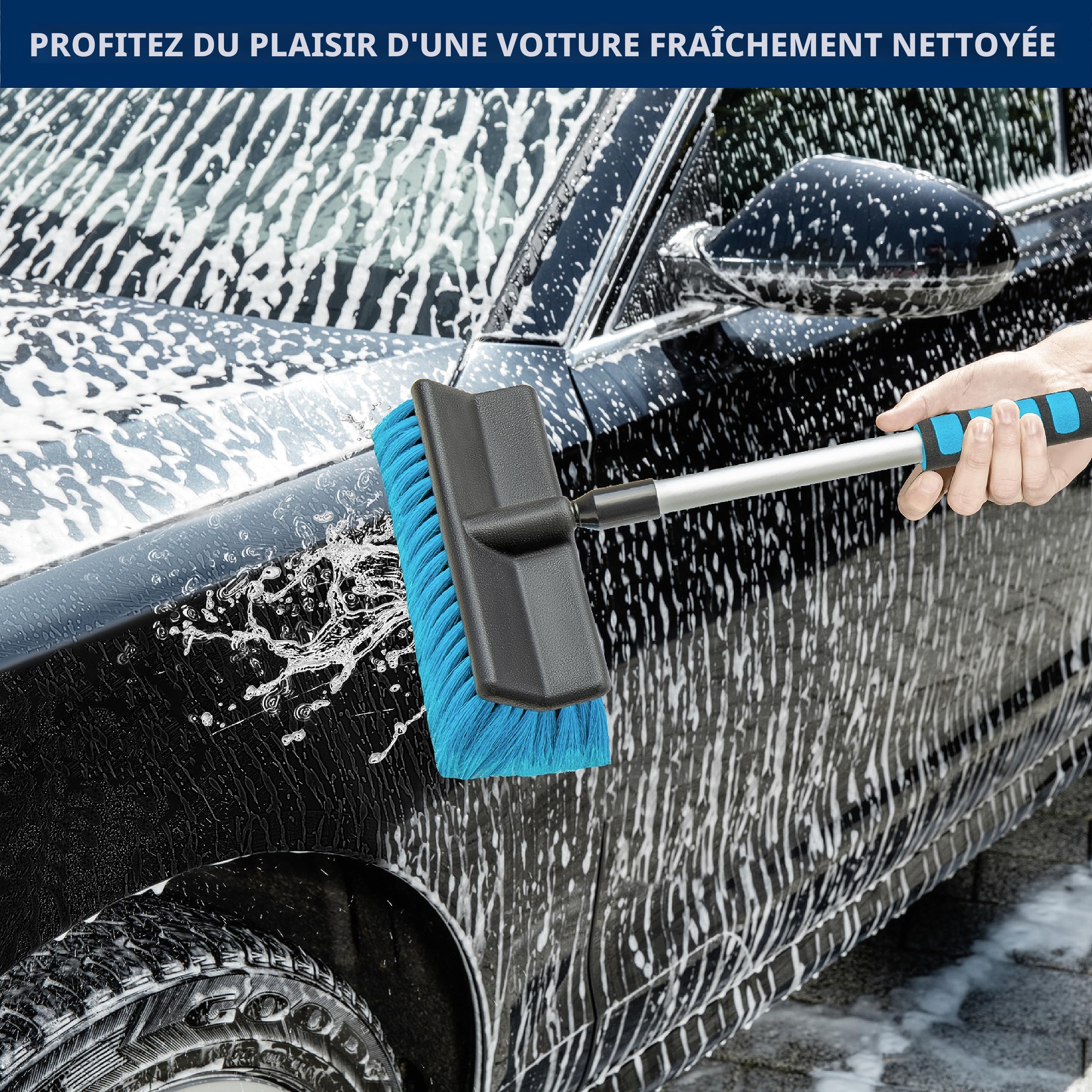 NAVAPAL Brosse De Lavage De Voiture De 175,3 Cm Avec Long Manche, Brosse De Lavage