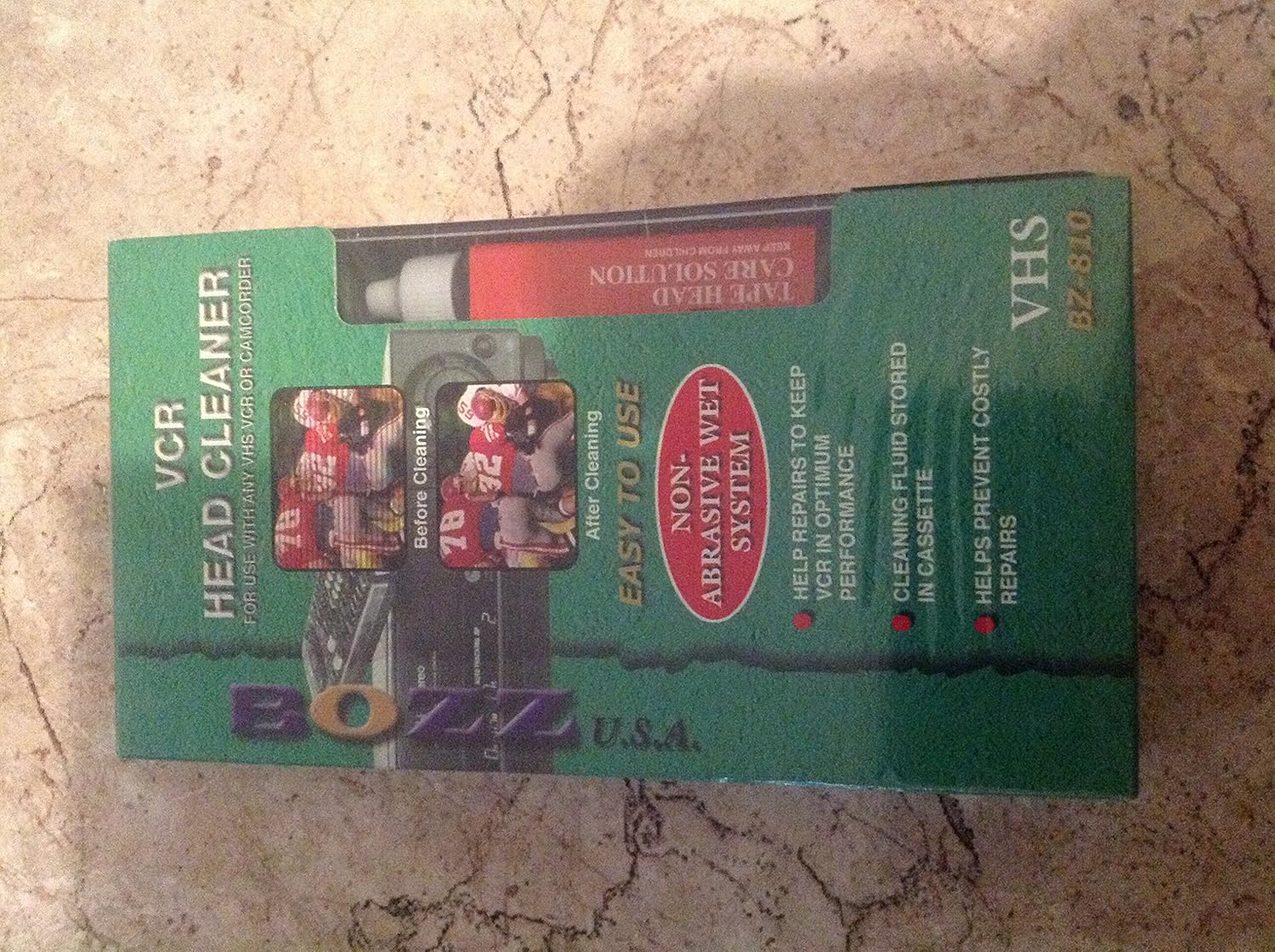 Bozz VCR Head Cleaner (for Use with Any VHS VCR or