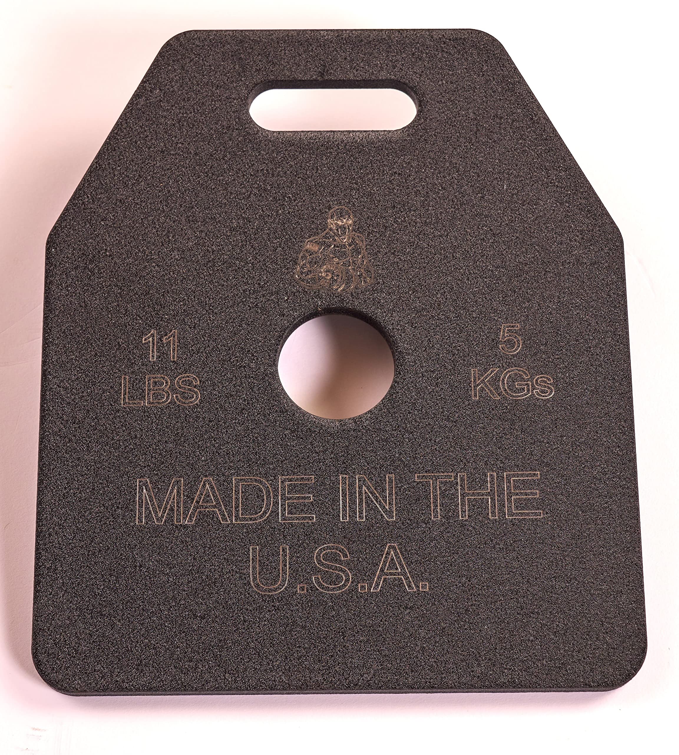 Weight Vest Plate With Center Hole and Handle Solid Steel