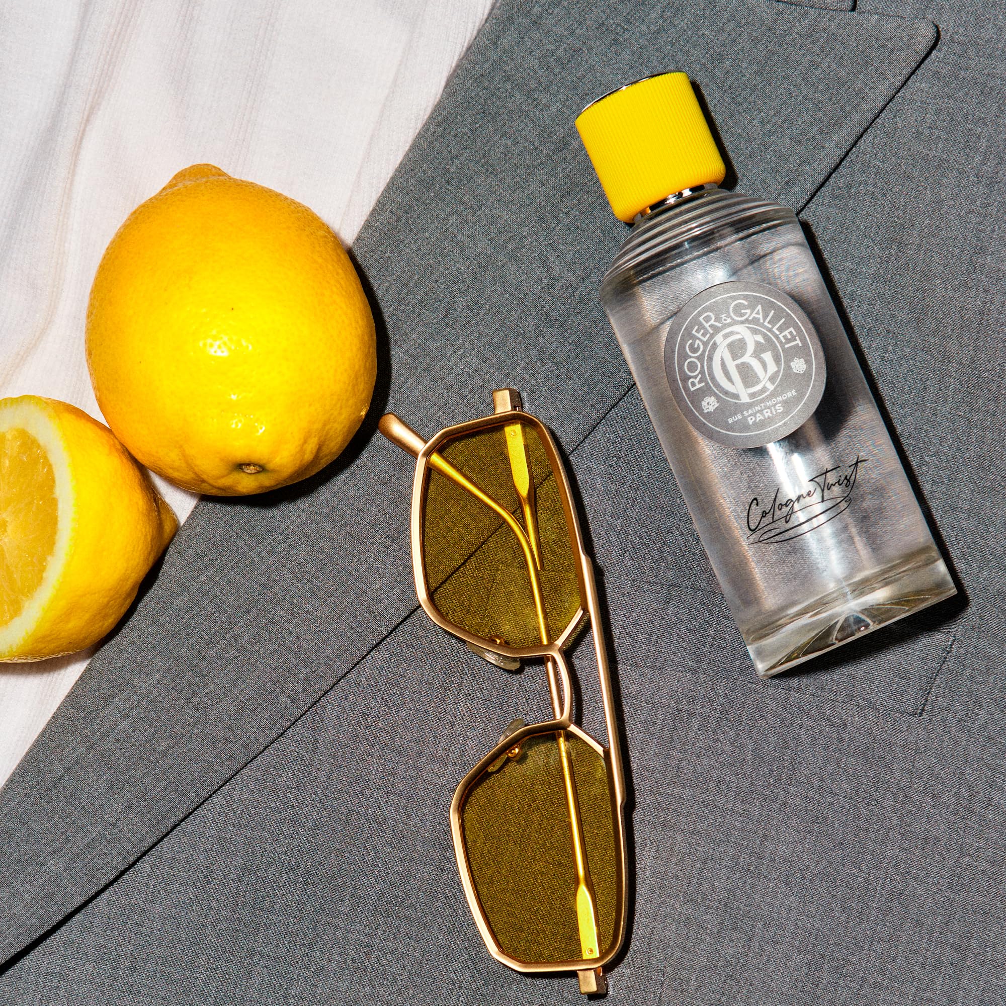 Roger&Gallet - Cologne Twist - Perfume Fresco con Notas de Limón, Salvia, Bergamota y Madera de Cachemira - Agua de Colonia con 95% de Ingredientes Naturales - Fragancia Mixta Revitalizante - 100ml