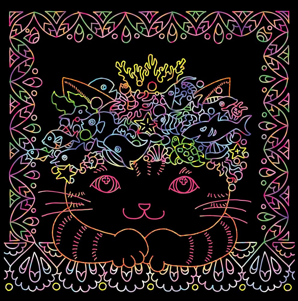 ネコと不思議な海の世界 心をととのえる大人のスクラッチアート