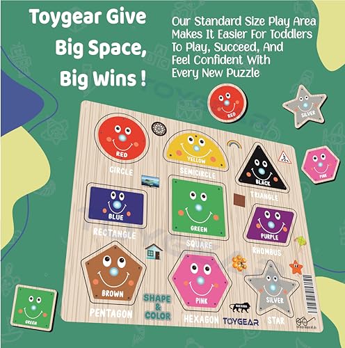 Image of Shape Eco Friendly Materials Wooden Learning Toys Puzzle for Brain Training /jorky Cutting Puzzle for Home /School /Non-Toxic /Education Memory Games for Baby Boy and Girl