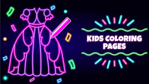 Doodle Brilho Coloração & Jogos de Desenhar Para Crianças - Kids Doodle, Glow, Neon Coloring Book