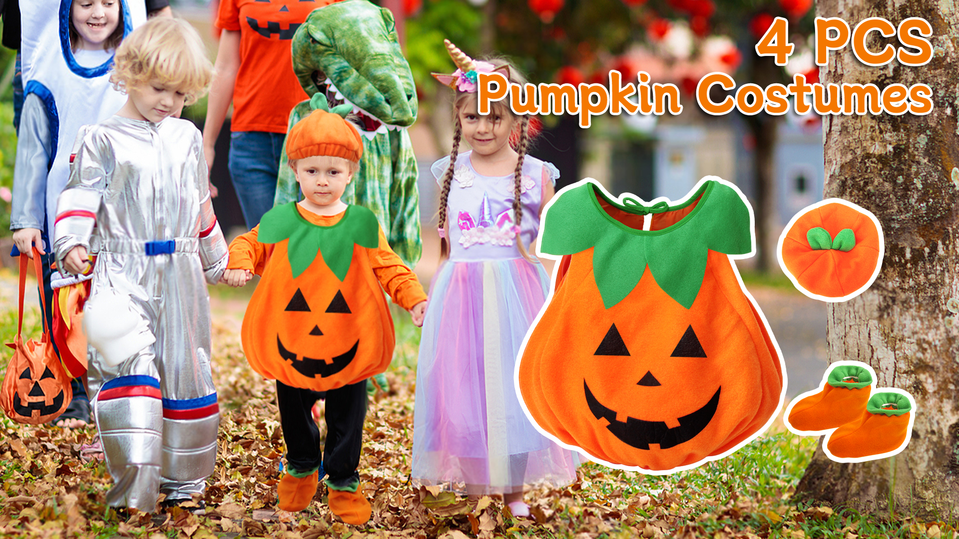 Disfraz de Calabaza para Bebés 2-3 años miniatura 7