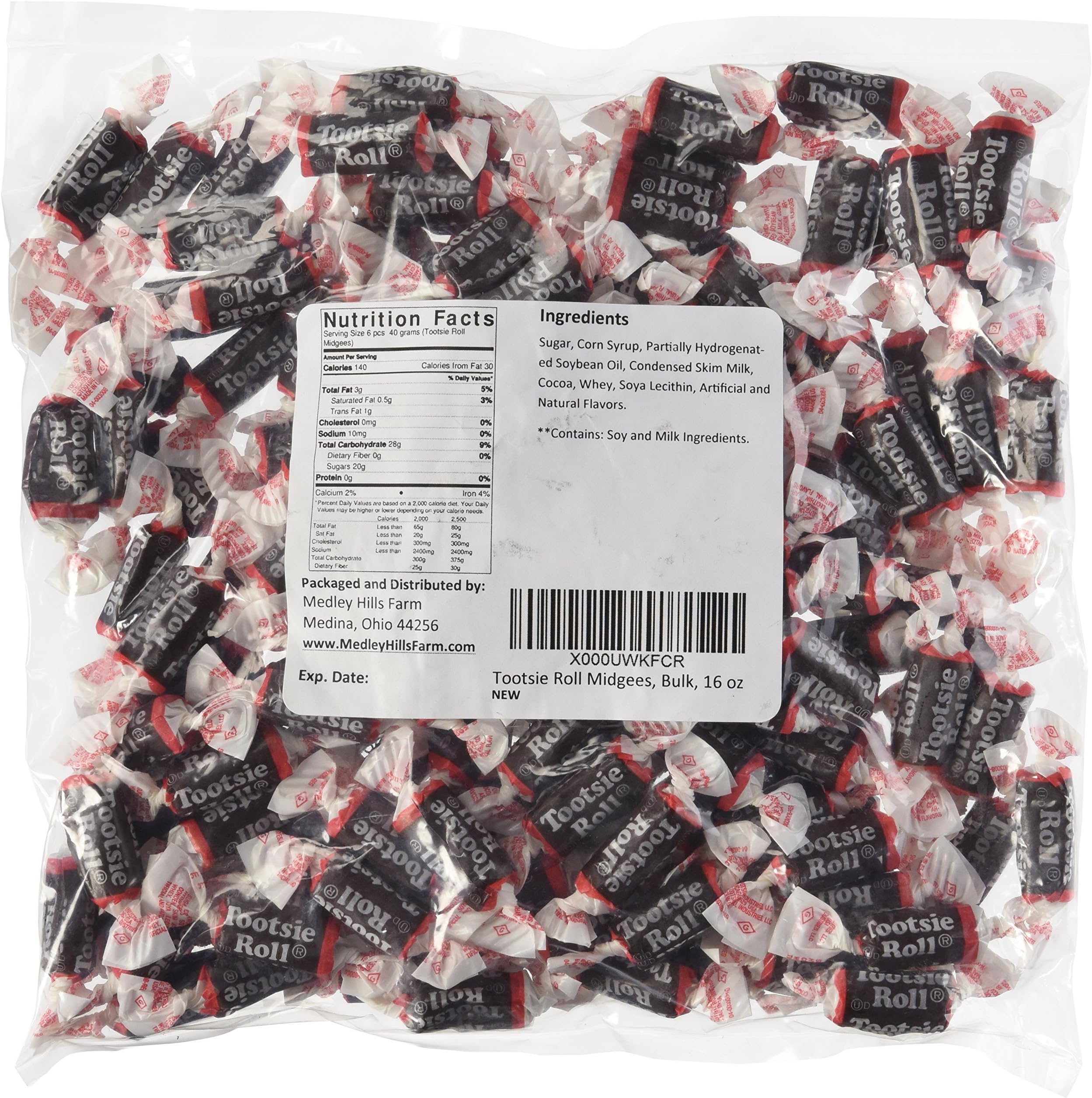 Tootsie Roll Midgees, Bulk, 16 oz