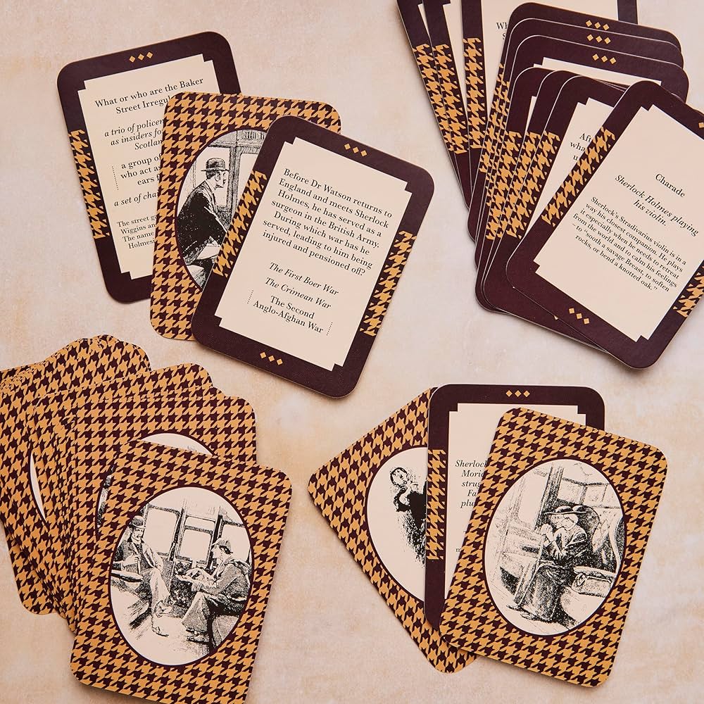 Sherlock Holmes: 52 illustrated cards with games and trivia