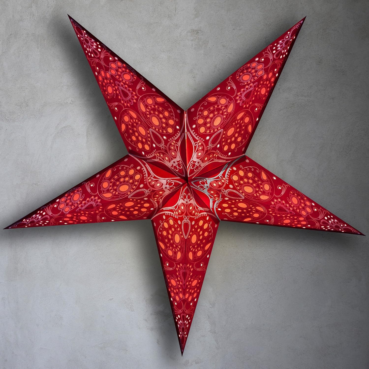 GalaxyArts - Maharani (Red) - Paper Star Lantern