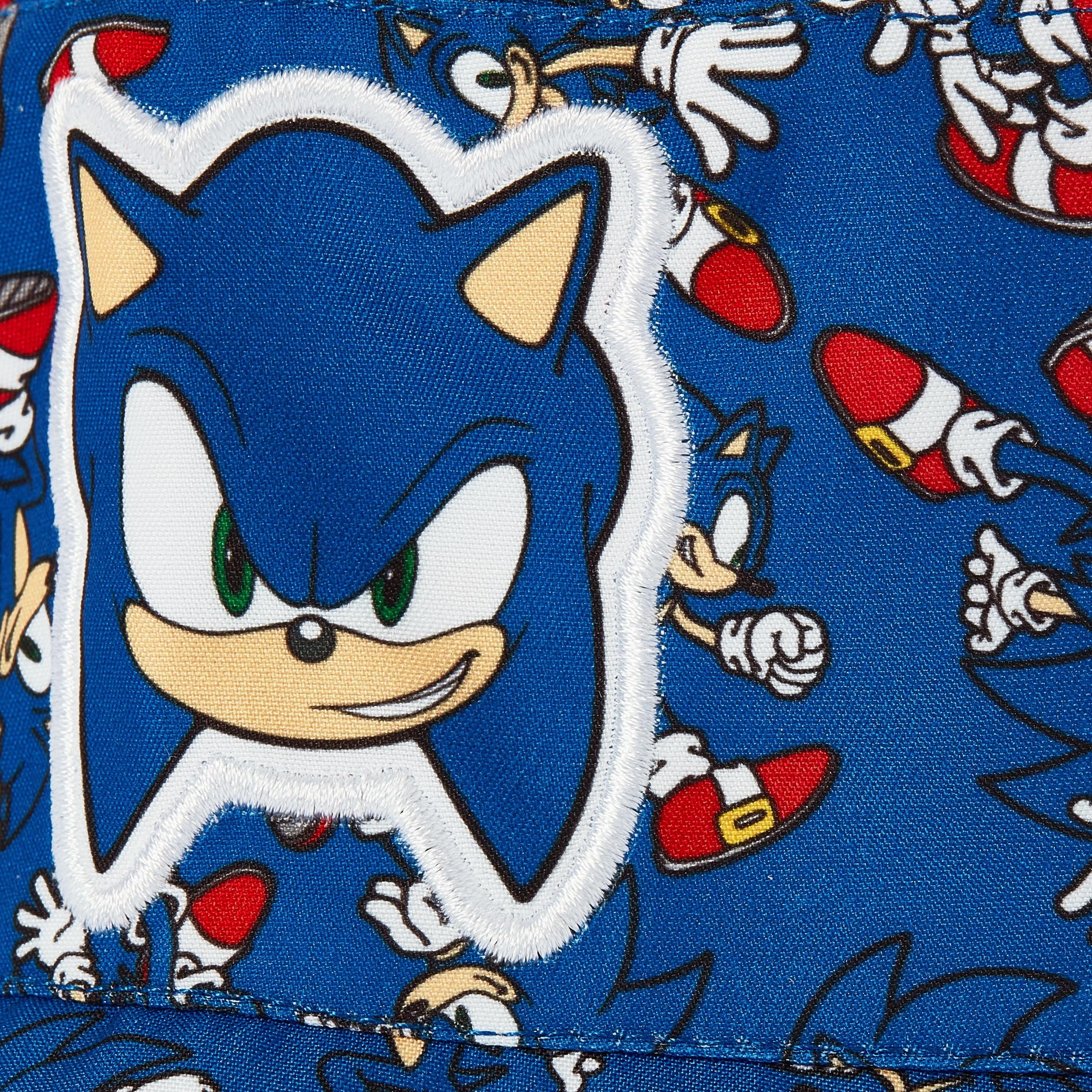 Sonic The Hedgehog Bob Enfant Garçon, Chapeau Enfant De Soleil avec Imprimé All Over, Chapeau Garçon pour Été, One Size