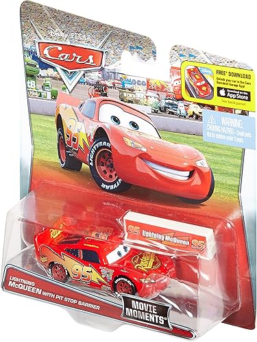 Miniatura 5 de Disney Pixar Cars Movie Moments Rayo McQueen con Pit Stop Barrera Vehículo