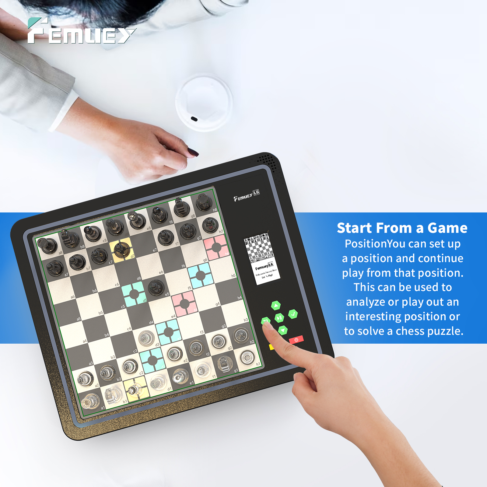 Tablero De Ajedrez Electrónico Portátil PLSGKF | 5 Modos De Juego Y 200 Partidas Maestras | Pantalla Táctil De 118x71x25 Mm | Juego Humano Vs IA