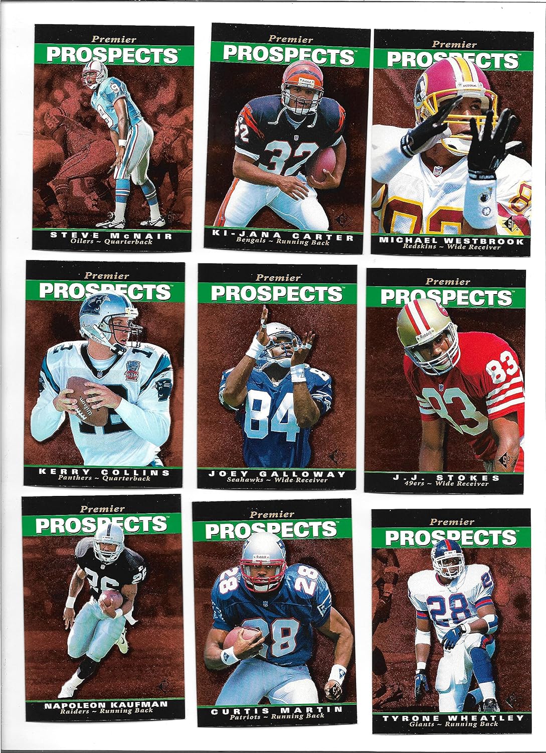 1995 UPPER DECK SP FOOTBALL SET (200) MINT SAPP, MARTIN, T.DAVIS ROOKIES GORGEOUS !
