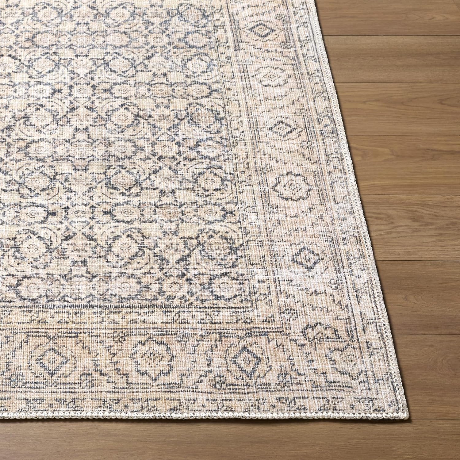 Livabliss x Jenni Yolo Home Sylvia Traditional Area Rug, 9'2" x 12', Beige/Slate Gray