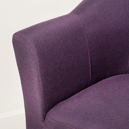 Miniatura 4 de Christopher Knight Home Cosette - Silla con brazos de tela, color ciruela, 26.25 pulgadas de profundidad x 25 pulgadas de ancho x 31.25 pulgadas de