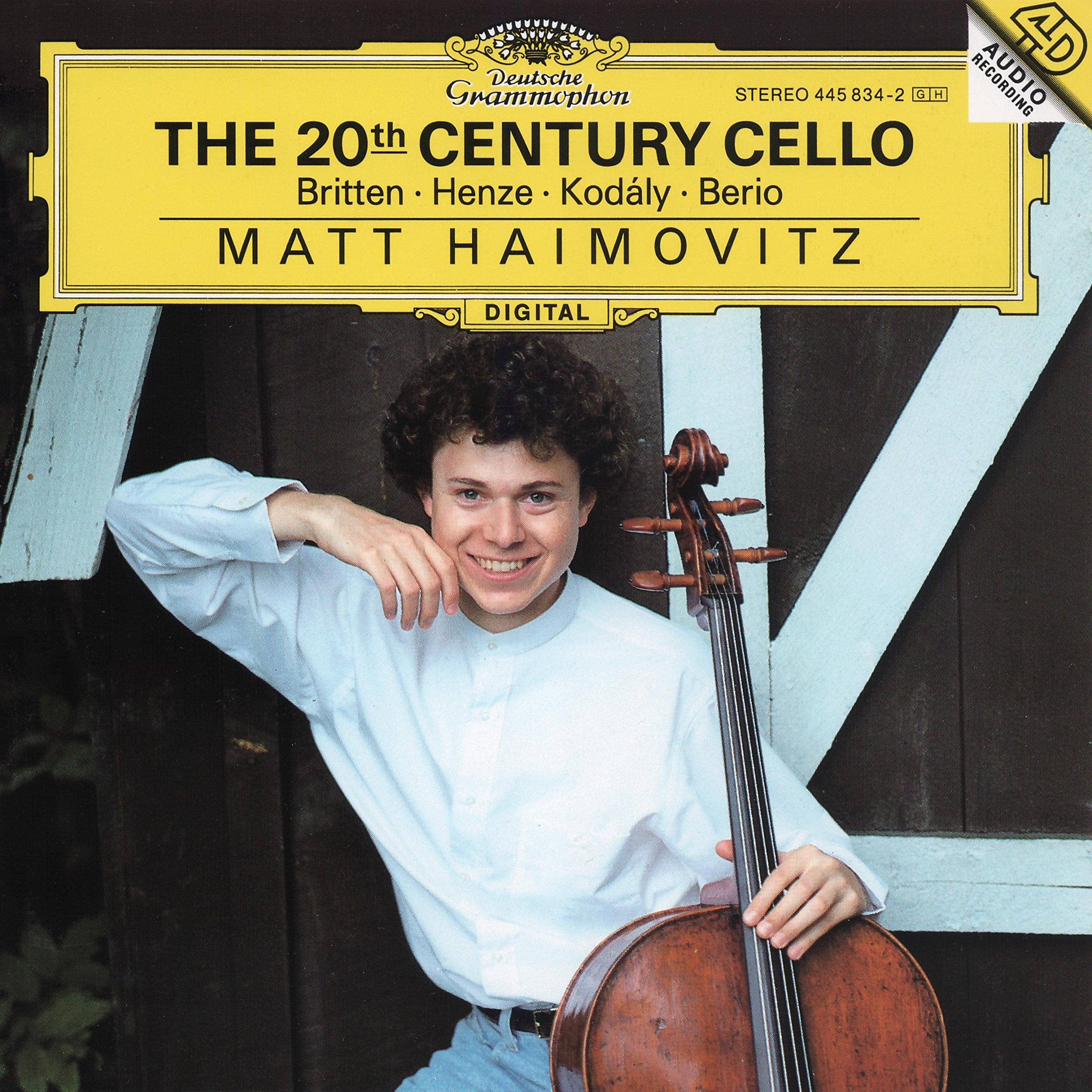 The 20P Century Cello - Kodal [Audio CD] Haimovitz, Matt