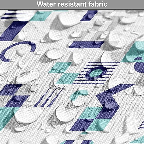 Vista 65 de Ambesonne - Tela multicolor con estampado digital por yarda Aqua Multicolor