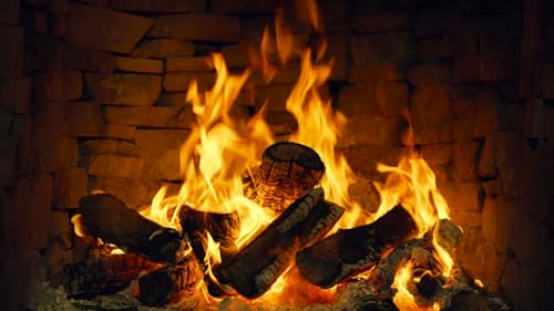 Cozy Fireplace 4K. Fireplace with Crackling Fire Sounds. Fireplace Burning 4K