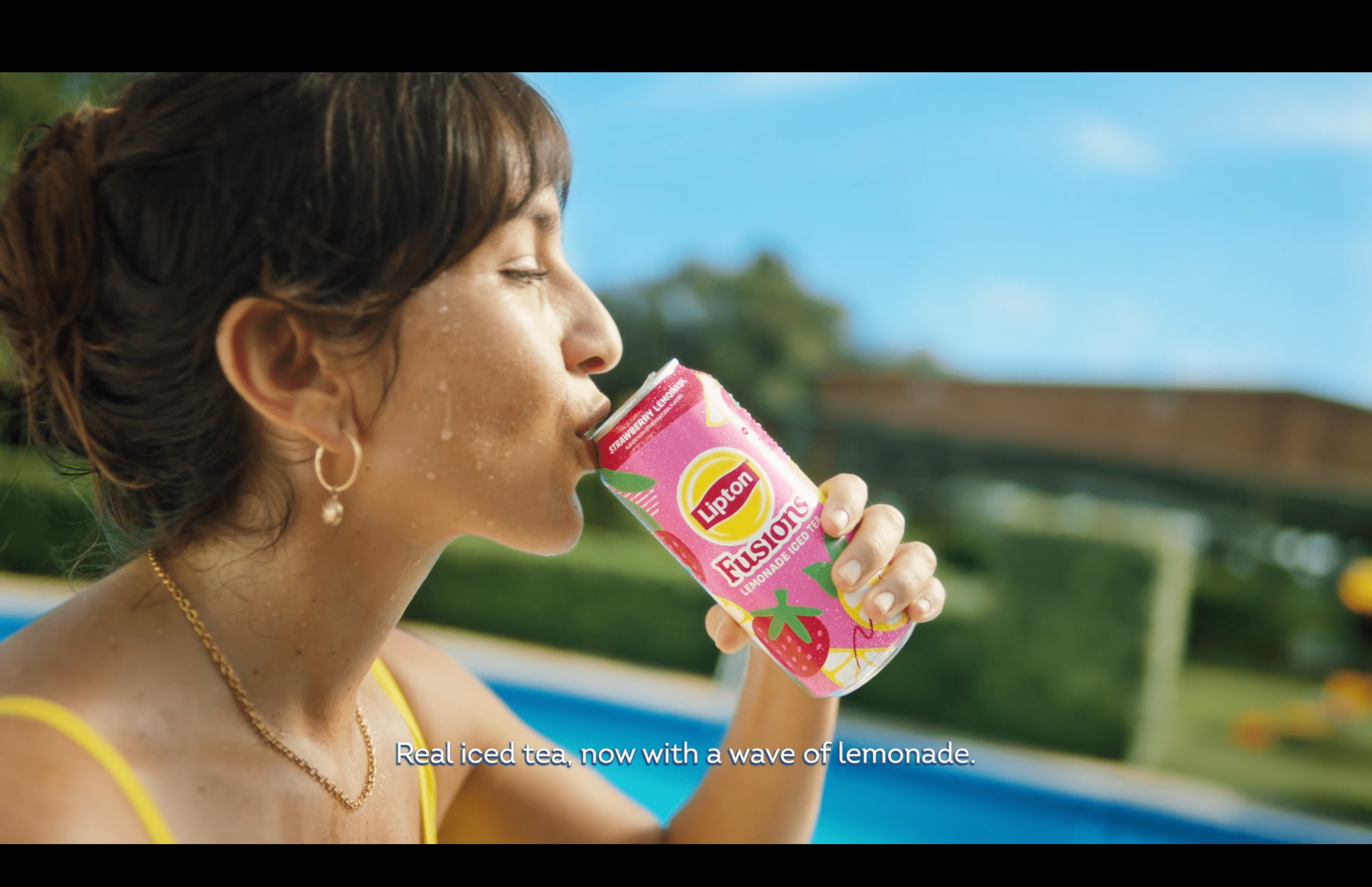 Lipton Fusions, Strawberry Lemonade & Iced Tea, 16 Fl Oz Cans (Pack of 12)
