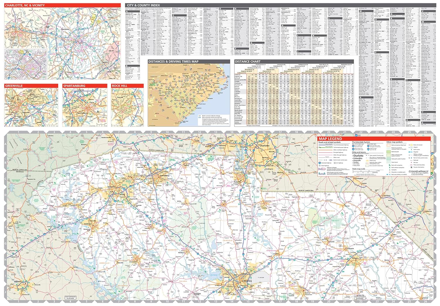 Rand McNally Easy to Read: South Carolina State Map - Image 2