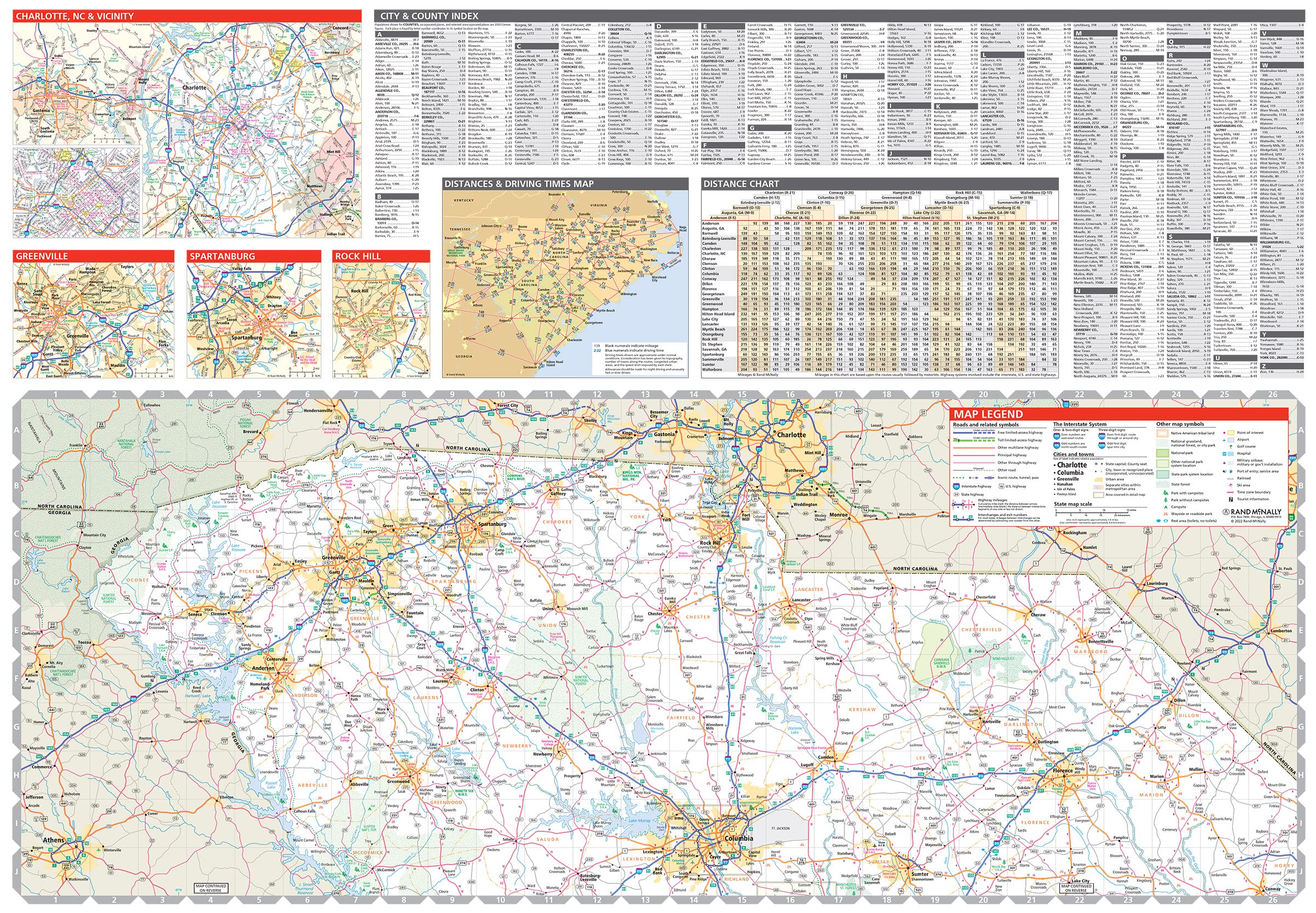 Rand McNally Easy to Read: South Carolina State Map - Image 2