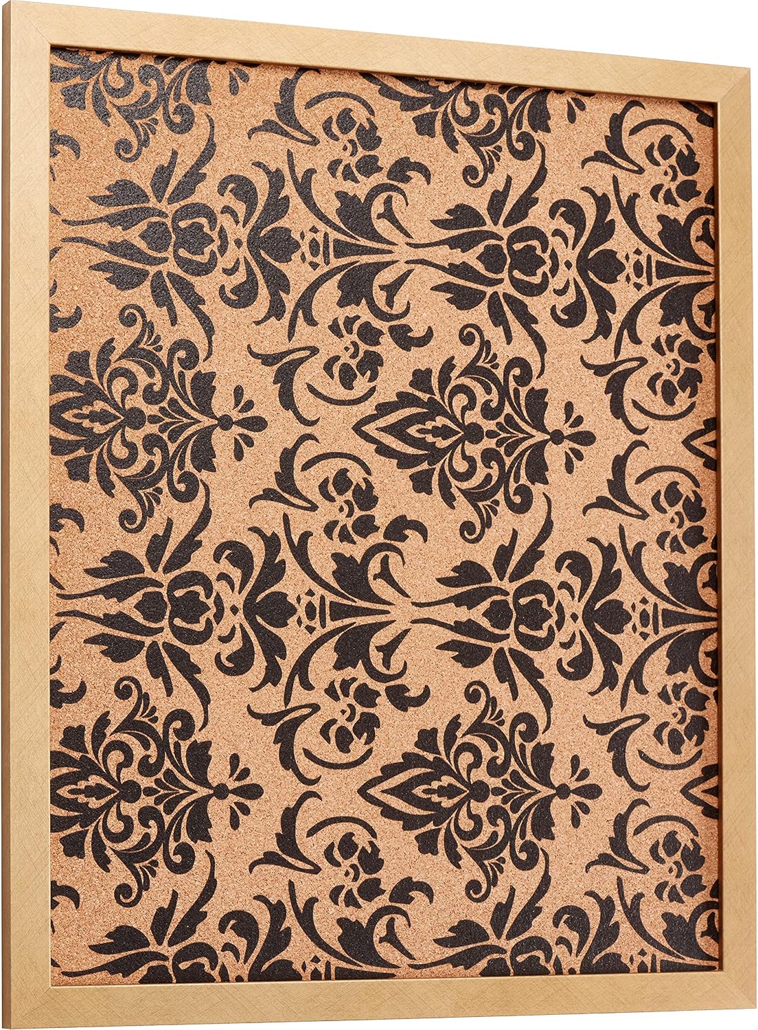 Craig Frames Decorative Cork Bulletin Board, 18.5x23 Inch, Gold Frame with Fleur de Lis Pattern, Set of 2